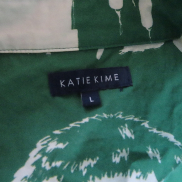 rare katie kime button up dress print sz L - Picture 8 of 12